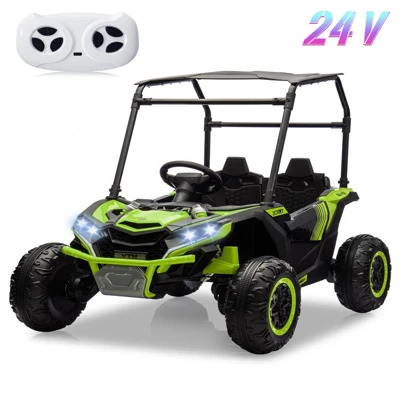 Garvee 24V 2-Seater Ride On UTV For Kids With Remote Control, LED Lights, Bluetooth, Sun Shade, Off-Road Wheels, Ride On Car For Boys Girls 9 Garvee 24V 2-Seater Ride On UTV For Kids With Remote Control, LED Lights, Bluetooth, Sun Shade, Off-Road Wheels, Ride On Car For Boys Girls - Image 7