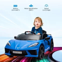 Ride On Sports Car, 12V Battery Powered Car For Kids, Licensed Corvette Kids Electric Car Toy, With RC, Visual Dashboard, Music 17 Ride On Sports Car, 12V Battery Powered Car For Kids, Licensed Corvette Kids Electric Car Toy, With RC, Visual Dashboard, Music -Garvee GUEST 26d1fa88 b909 486b aae7 e1acd09a98ec