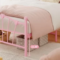 Garvee Twin Bed Frame For Girls, Metal Twin Size Bed Frame With Sweet Heart-Shape Headboard And Footboard, No Box Spring Needed, Easy Assembly -Garvee GUEST 276db7ba 5fd5 45f0 b783 dce468c609f4