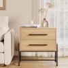 Farmhouse Nightstand With Drawers, Light Wood Side Table With Metal Legs 1 Farmhouse Nightstand With Drawers, Light Wood Side Table With Metal Legs -Garvee GUEST 27714d29 1743 4926 ae9c 5921d7c40a05