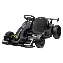 Go Karts For Kids, 24V Electric Go Kart With 2 * 150W Powerful Motors,8mph, 110lbs,W/Button Start,Lights,Safety Belt, Music -Garvee GUEST 279f3c12 85d0 4faa 8d8e 7776255de1e1