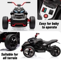 12V Kids Ride-On ATV, 3-Wheeler Electric Motorcycle For Toddlers Ages 3-8 – Battery Powered Toy Car With LED Lights 21 12V Kids Ride-On ATV, 3-Wheeler Electric Motorcycle For Toddlers Ages 3-8 – Battery Powered Toy Car With LED Lights -Garvee GUEST 28976ea4 d714 453f 9deb 2ddae0c3cc77