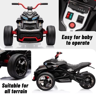 12V Kids Ride-On ATV, 3-Wheeler Electric Motorcycle For Toddlers Ages 3-8 – Battery Powered Toy Car With LED Lights 9 12V Kids Ride-On ATV, 3-Wheeler Electric Motorcycle For Toddlers Ages 3-8 – Battery Powered Toy Car With LED Lights - Image 7