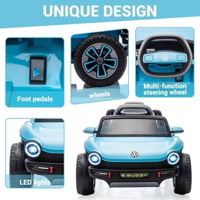 12V Ride On Car For Kids,Licensed Volkswagen Beetle,Electric Vehicle ,Battery Powerd Toy Car With Remote Control, LED Headlights, Horn, Music 3 12V Ride On Car For Kids,Licensed Volkswagen Beetle,Electric Vehicle ,Battery Powerd Toy Car With Remote Control, LED Headlights, Horn, Music