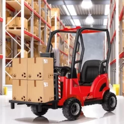 Garvee Kids Ride On Forklift Car With Tent, 12V Electric Ride On Construction Car With Remote Control, Liftable Fork And Pallet -Garvee GUEST 29910bb0 7cd2 460a a75f ca7a8e484ca0