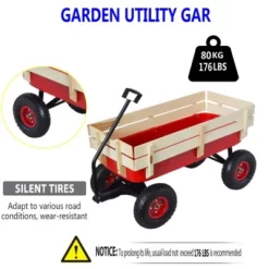 Steel Garden Cart Utility Wagon 176 LBS Large Loading Capacity Metal Garden Wagon All Terrain Pulling Cart With Wood Railing 11 Steel Garden Cart Utility Wagon 176 LBS Large Loading Capacity Metal Garden Wagon All Terrain Pulling Cart With Wood Railing -Garvee GUEST 2ade9aa7 c384 4133 8a29 617fc1965be0