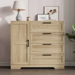 Garvee 43.3'' H Armoire Wardrobe Closet With 4 Drawers And 2 Doors, Hanging Rod, Multifunctional Wooden Dresser With Storage Closet 15 Garvee 43.3'' H Armoire Wardrobe Closet With 4 Drawers And 2 Doors, Hanging Rod, Multifunctional Wooden Dresser With Storage Closet -Garvee GUEST 2ae5ba76 a599 4241 96e9 d4bcc779a119