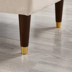 Modern Velvet Chaise Lounge Chair, Upholstered Arm Chaise Lounge With Curved Armrest, Sleeper Lounge Sofa Couch For Bedroom Office Living Room -Garvee GUEST 2aea8990 a972 43a1 b99a 3808223e4686