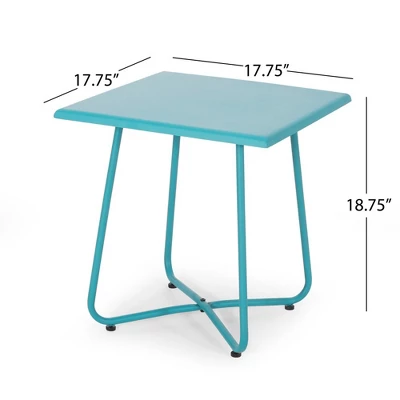 18inch Side Table, Small Coffee Square Table Terrace Wrought Iron Side Table With X-shape Base For Living Room Bedroom Dining Room Decoration 6 18inch Side Table, Small Coffee Square Table Terrace Wrought Iron Side Table With X-shape Base For Living Room Bedroom Dining Room Decoration - Image 4