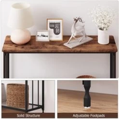 Narrow Console Table, Small Entryway Table With Engineered Wood Shelf And Metal Frame 15 Narrow Console Table, Small Entryway Table With Engineered Wood Shelf And Metal Frame -Garvee GUEST 2c65d0a2 11e7 4a9d bbd4 7253c703a64a