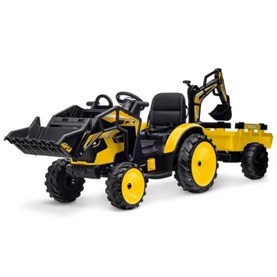 24V Kids Electric Car, 2 Seater Ride On Car For Kids, Excavator & Bulldozer, Electric Vehicle W/Trailer 14 24V Kids Electric Car, 2 Seater Ride On Car For Kids, Excavator & Bulldozer, Electric Vehicle W/Trailer - Image 12