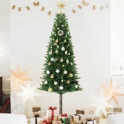 6/7.5FT Pre-Lit Pencil Christmas Tree, Slim Artificial Alpine Tree With LED Lights, Metal Stand, Skinny Holiday Decor For Room, Apartment, Office -Garvee GUEST 2c9fbfe0 ee02 416e 85f8 090f2f5cf515