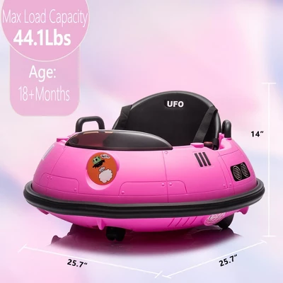 12V Kids Bumper Car With Remote Control, 360° Spin, 3 Speed Modes, LED Flashing Lights 4 12V Kids Bumper Car With Remote Control, 360° Spin, 3 Speed Modes, LED Flashing Lights - Image 2