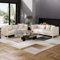 Faux Leather Sofa Couch, Modern 78" W Sofa With Deep Seats, 3 Seater Sofa Couch With 2 Throw Pillows And Wood Legs, For Living Room 12 Faux Leather Sofa Couch, Modern 78" W Sofa With Deep Seats, 3 Seater Sofa Couch With 2 Throw Pillows And Wood Legs, For Living Room -Garvee GUEST 2d44f0b0 4f25 4d5e aa52 8225bec4d582