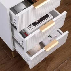 Night Stand,Tall Bedside Table With 3Storage Drawers,White Nightstand,Bedside Furniture 9 Night Stand,Tall Bedside Table With 3Storage Drawers,White Nightstand,Bedside Furniture -Garvee GUEST 2d5ee00e 1413 4a89 a1b5 05408e593e3e