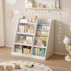 4 Tier Kids Wooden Bookshelf, Kids Bookshelf Children Bookcase With Adjustable Shelf For Playroom Nursery Living Room 15 4 Tier Kids Wooden Bookshelf, Kids Bookshelf Children Bookcase With Adjustable Shelf For Playroom Nursery Living Room -Garvee GUEST 2e871961 99d0 466a 8cf0 8a4f8807deb6