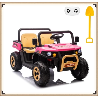 Garvee 24V Kids Ride On Dump Truck, 2-Seater Electric UTV With Remote Control, 4x35W Motors, Shovel, Music, Lights & Bluetooth 12 Garvee 24V Kids Ride On Dump Truck, 2-Seater Electric UTV With Remote Control, 4x35W Motors, Shovel, Music, Lights & Bluetooth - Image 10