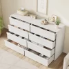 Garvee 8 Drawer Dresser For Bedroom, 54" White Double Dresser Organizer With Concave Handle, Modern Chest Of Drawer For Bedroom Living Room Nursery -Garvee GUEST 2e9ea207 3483 404b 8bd3 1a5359b02d10