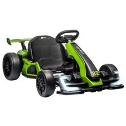 Go Karts For Kids, 24V Electric Go Kart With 2 * 150W Powerful Motors,8mph, 110lbs,W/Button Start,Lights,Safety Belt, Music -Garvee GUEST 2eb3adf6 27d5 4e59 b6f3 0d0970507144