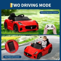 Licensed Maserati GranCabrio 12V Kids Ride-On Car W/ Remote, Spring Suspension & LED Lights – Official Electric Vehicle (Ages 3-8) -Garvee GUEST 2f3eca2f ea50 409b a181 70f4a6b9ba47