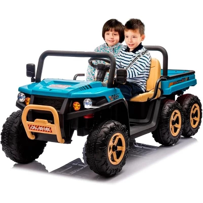 24V 2-Seater Ride On Dump Truck For Kids,4WD Electric UTV,with 6 Wheels,Remote Controlfor Kids Aged 3-5 Years 8 24V 2-Seater Ride On Dump Truck For Kids,4WD Electric UTV,with 6 Wheels,Remote Controlfor Kids Aged 3-5 Years - Image 6