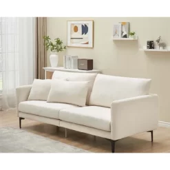 Garvee 78 Inch Sofa, 3 Seater Sofa, Comfy Modern Couch With 2 Pillows, Cozy Lounge Sofa, Sofa Couch For Living Room Apartment Bed Room, Beige -Garvee GUEST 2fdfbbff 28b2 423f 97ab 16ec3ef5b458