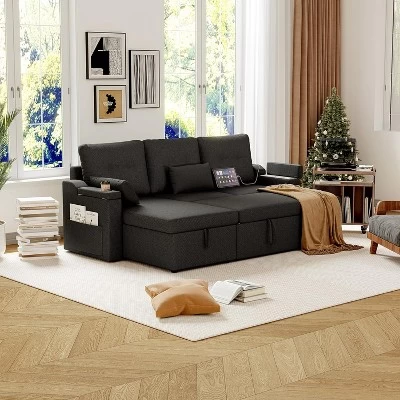 Multifunctional L-Shaped Sectional Sofa With Pull-Out Bed And Storage – Modern Design For Living Room Comfort 4 Multifunctional L-Shaped Sectional Sofa With Pull-Out Bed And Storage – Modern Design For Living Room Comfort - Image 2