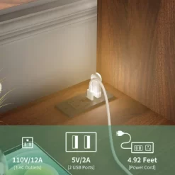 Tall Nightstand With Charging Station & Night Light, Voice Control, Wooden Large Bedside Tables With Storage Cabinet And Bookshelf For Bedroom -Garvee GUEST 3240463d 94cb 4d1b b375 a60c33f48532