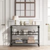Garvee Console Table, 3-Tier Sofa Tables Narrow Entryway Table With Storage, 43" Behind Couch Table Industrial Hallway Table, Rustic Gray