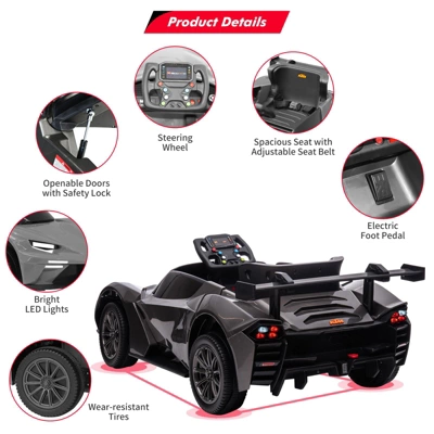 Kids Ride On Car, Licensed KTM 12V Electric Sports Car With Remote Control, Battery Powered Sports Car, Sound System 5 Kids Ride On Car, Licensed KTM 12V Electric Sports Car With Remote Control, Battery Powered Sports Car, Sound System - Image 3