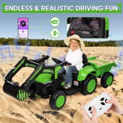 3-in-1 Ride-On Kids Excavator With Remote Control, 12V Electric Car Toy With LED Lights, Bluetooth Music, Digger And Trailer 12 3-in-1 Ride-On Kids Excavator With Remote Control, 12V Electric Car Toy With LED Lights, Bluetooth Music, Digger And Trailer -Garvee GUEST 33addcb5 d19e 45a9 af10 edbaa2e2d743