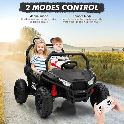 24V 2 Seater Ride On UTV Kids Car With Remote Control, Ride On Truck Toys With Spring Suspensions 3 24V 2 Seater Ride On UTV Kids Car With Remote Control, Ride On Truck Toys With Spring Suspensions