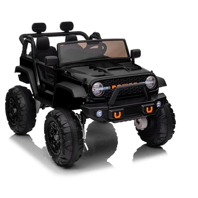 Electric Ride On Car, 24V 2 Seats For Kids, With Remote Control, 4WD Spring Suspension, 2 Speeds, Music, For 3+ 4 Electric Ride On Car, 24V 2 Seats For Kids, With Remote Control, 4WD Spring Suspension, 2 Speeds, Music, For 3+ - Image 2