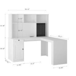 Corner Desk, L Shaped Gaming Computer Desk With Hutch, Drawers, Pegboard And Storage Shelves, With Adjustable Color LED Light And Charger 13 Corner Desk, L Shaped Gaming Computer Desk With Hutch, Drawers, Pegboard And Storage Shelves, With Adjustable Color LED Light And Charger -Garvee GUEST 35114a8f 6870 4ebd b933 c9f1c40aea47