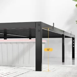 Metal Bed Frame Heavy Duty Platform Base With Noise-Free Grid Support No Box Spring Needed, Tool Free Assembly & Underbed Storage Space 14 Metal Bed Frame Heavy Duty Platform Base With Noise-Free Grid Support No Box Spring Needed, Tool Free Assembly & Underbed Storage Space -Garvee GUEST 37153252 4eaf 4111 8ca6 04ed3793c43e