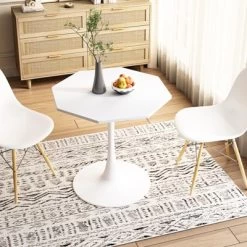 31.5 Inch Modern Coffee Table, With MDF Top And Metal Base, Octagonal Tulips Table Small Dining Table For Dining Room Kitchen Living Room 8 31.5 Inch Modern Coffee Table, With MDF Top And Metal Base, Octagonal Tulips Table Small Dining Table For Dining Room Kitchen Living Room -Garvee GUEST 3a1d989e b313 45a6 94bf 57122fcc2f1a
