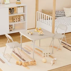 Boys And Girls Folding Table And Chairs Set Of 3, Portable Table And Chair With Pu Soft Cushion,Suitable 19 Boys And Girls Folding Table And Chairs Set Of 3, Portable Table And Chair With Pu Soft Cushion,Suitable -Garvee GUEST 3af22be5 d01c 48ee a42e 9f0754111df9