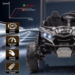 Garvee 24V 2-Seater Ride On UTV For Kids With Remote Control, LED Lights, Bluetooth, Sun Shade, Off-Road Wheels, Ride On Car For Boys Girls 14 Garvee 24V 2-Seater Ride On UTV For Kids With Remote Control, LED Lights, Bluetooth, Sun Shade, Off-Road Wheels, Ride On Car For Boys Girls -Garvee GUEST 3bc47d99 e478 4a97 89ad 68f3f4396d72