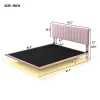 Floating Queen Platform Bed Frame, Headboard Velvet, No Box Spring Needed Upholstered Queen Bed Frame For Bedroom -Garvee GUEST 3c427621 9aa8 4546 8fc8 7d3d42f3d8f8