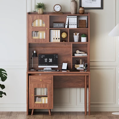 L Shaped Computer Desk With Hutch, Office Desk With 90 Degree Rotating Desktop, Corner Gaming Desk With Storage, Writing Table For Home Office 3 L Shaped Computer Desk With Hutch, Office Desk With 90 Degree Rotating Desktop, Corner Gaming Desk With Storage, Writing Table For Home Office