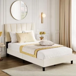 Twin/Full/Queen/King Size Bed Frame With Adjustable Headboard -Garvee GUEST 3d314f8e 2cb7 42ee b335 3540f9adaf41