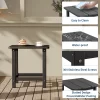 HDPE Adirondack Square Outdoor Side Table,Weather Resistant & Easy Assembly Patio End Tables,Durable Small Patio Table For Beach,Pool, Balcony, Porch -Garvee GUEST 3e64ff7f cb64 4814 aaa4 2379937d775b