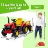 12V Kids Ride-On Tractor With Remote Control, Battery Powered Tractor Car Toy With Detachable Trailer, Music, Perfect For Boys & Girls, Red 2 12V Kids Ride-On Tractor With Remote Control, Battery Powered Tractor Car Toy With Detachable Trailer, Music, Perfect For Boys & Girls, Red -Garvee GUEST 3e80b3a4 d2fe 47e4 8310 e52144741f57