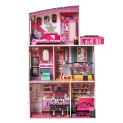 Wooden Dollhouse For Kids Doll House With Simulated Furniture Set Preschool Dollhouse Playset For Girls Birthday Xmas Gifts -Garvee GUEST 3eac572d 3256 4b9a 9685 199fdd33793c