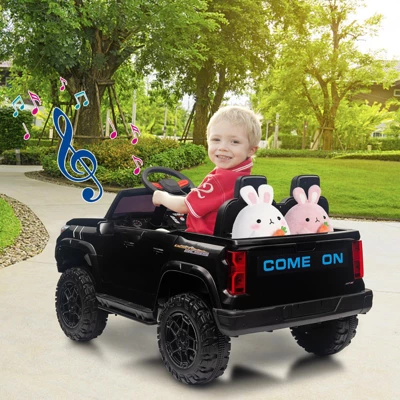 Ride On Truck For Kids, 24V 2 Seater, Battery Powered Vehicle Toddlers Ride On Car Toy With Trunk, Handle, Electric Car For Kids 6 Ride On Truck For Kids, 24V 2 Seater, Battery Powered Vehicle Toddlers Ride On Car Toy With Trunk, Handle, Electric Car For Kids - Image 4