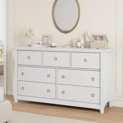 7 Dresser For Bedroom, 54" Wide Drawer Dresser With Storage Freestanding, Wooden Closet Storage Chest 17 7 Dresser For Bedroom, 54" Wide Drawer Dresser With Storage Freestanding, Wooden Closet Storage Chest -Garvee GUEST 405f15f0 84a7 4d69 b27a 612b5b11cf6b