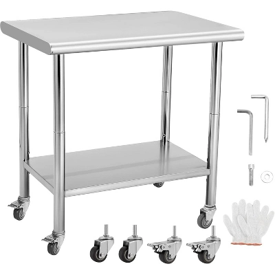 Heavy Duty Stainless Steel Work Table, Adjustable Height Utility Table For Home, Garage, And Restaurant Use 9 Heavy Duty Stainless Steel Work Table, Adjustable Height Utility Table For Home, Garage, And Restaurant Use - Image 7