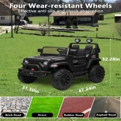 24V 2 Seater Ride On Toys For Kids, Ride On Truck With Remote Control, Bluetooth,2X200W Powerful Motors, Lights, Powered Wheels For Boys Girls 19 24V 2 Seater Ride On Toys For Kids, Ride On Truck With Remote Control, Bluetooth,2X200W Powerful Motors, Lights, Powered Wheels For Boys Girls -Garvee GUEST 41104892 b854 487b 87fa 382911783aac