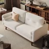 65" Loveseat Sofa, Mid Century Modern Couch Comfy Love Seat Couches, 2 Seater Deep Seat Couch Linen Upholstered Couches For Bedroom Small Space -Garvee GUEST 415a295c 1df2 43e5 86f8 8ca8d186a767