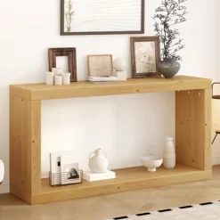 59" Entryway Console Table, 2 Tier Narrow Long Sofa Table, Modern Entryway Console Table, Behind Couch Table For Living Room Hallway Entrance -Garvee GUEST 41c98474 8c20 4a0d 9f47 46400ce53e55